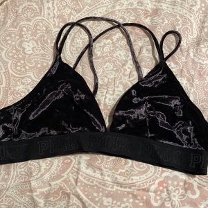 PINK velvet bralette